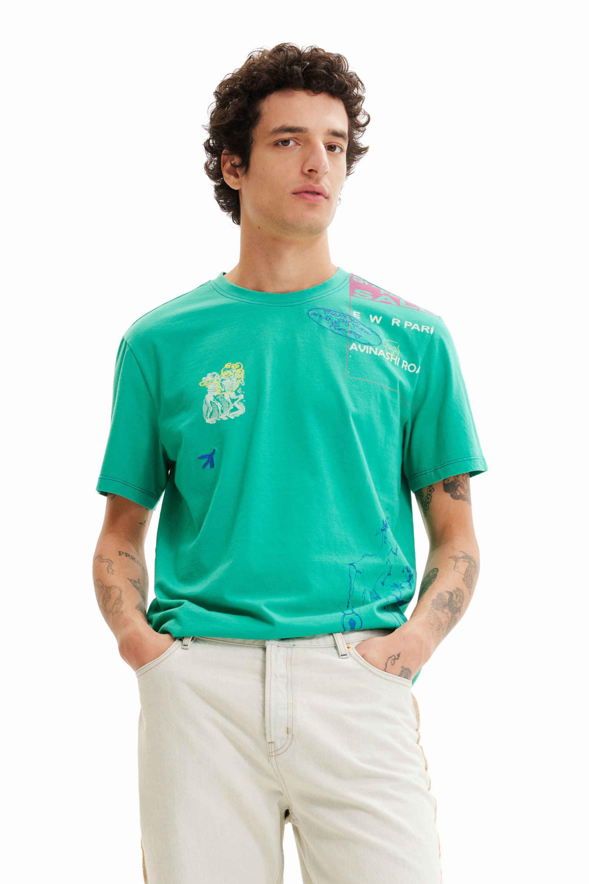 T-shirt arty broderies