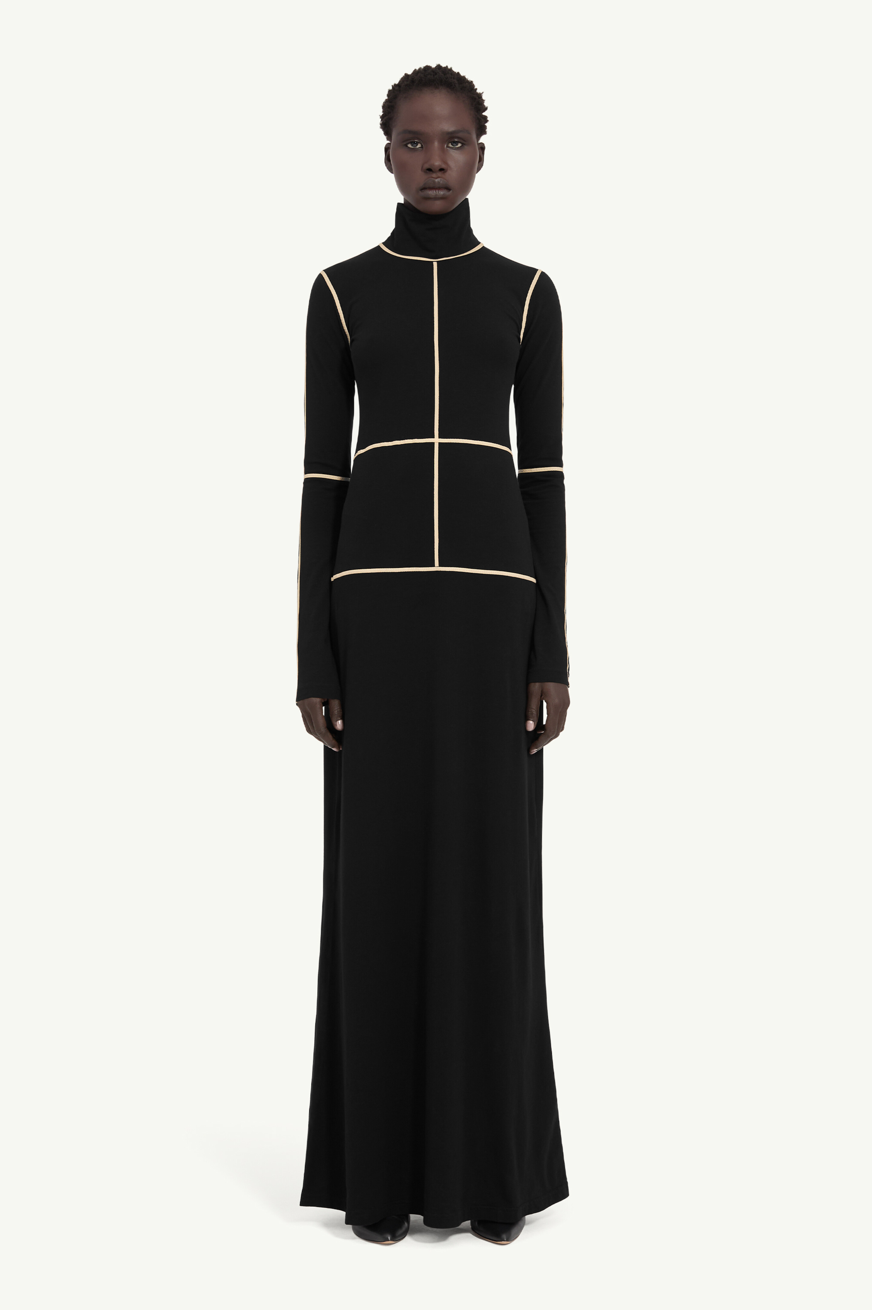 Robe longue en mélange de coton pour femme | MM6