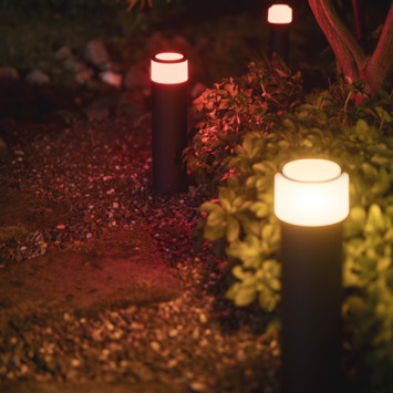 Philips Hue sokkellamp Calla uitbreiding zwart- wit en gekleurd licht 8W - hoog