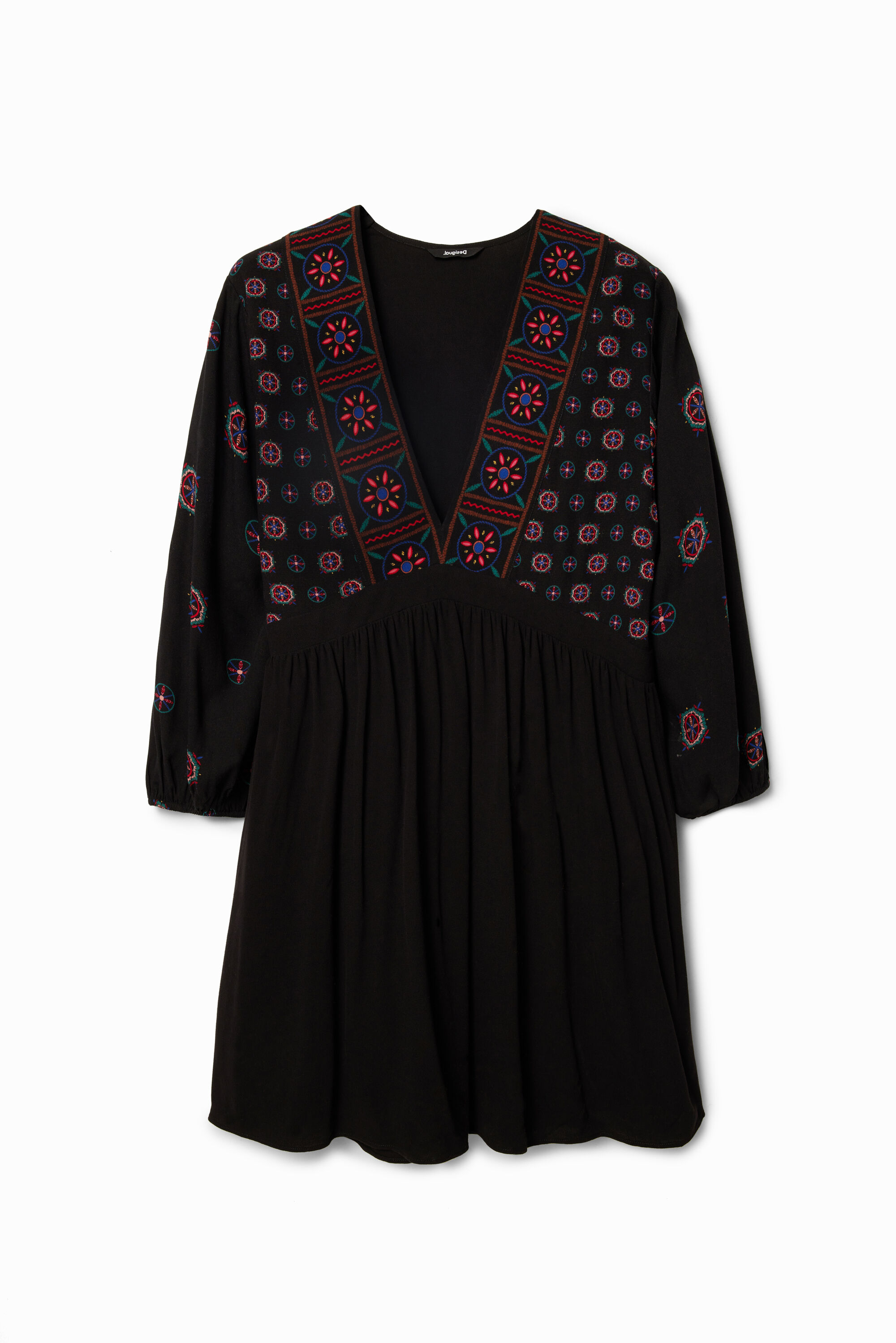 Robe courte imprimé ethnique