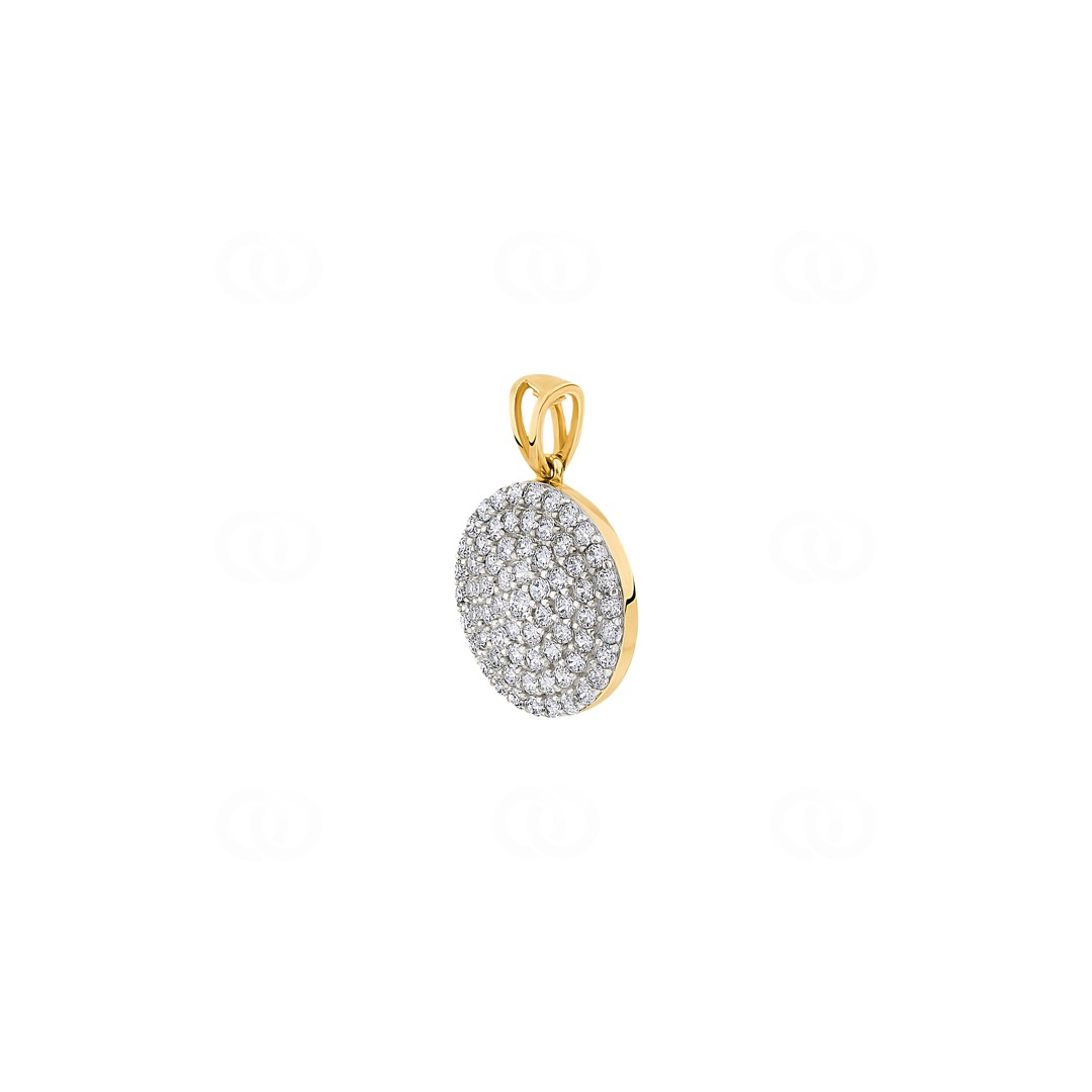 Anhänger 750/18 K Gelb- / Weissgold mit Zirkonia