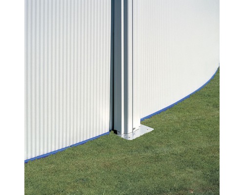 Opzetzwembadset van staalwand Gre rond Ø 320x122 cm incl. zandfiltersysteem, skimmer, ladder & filterzand wit