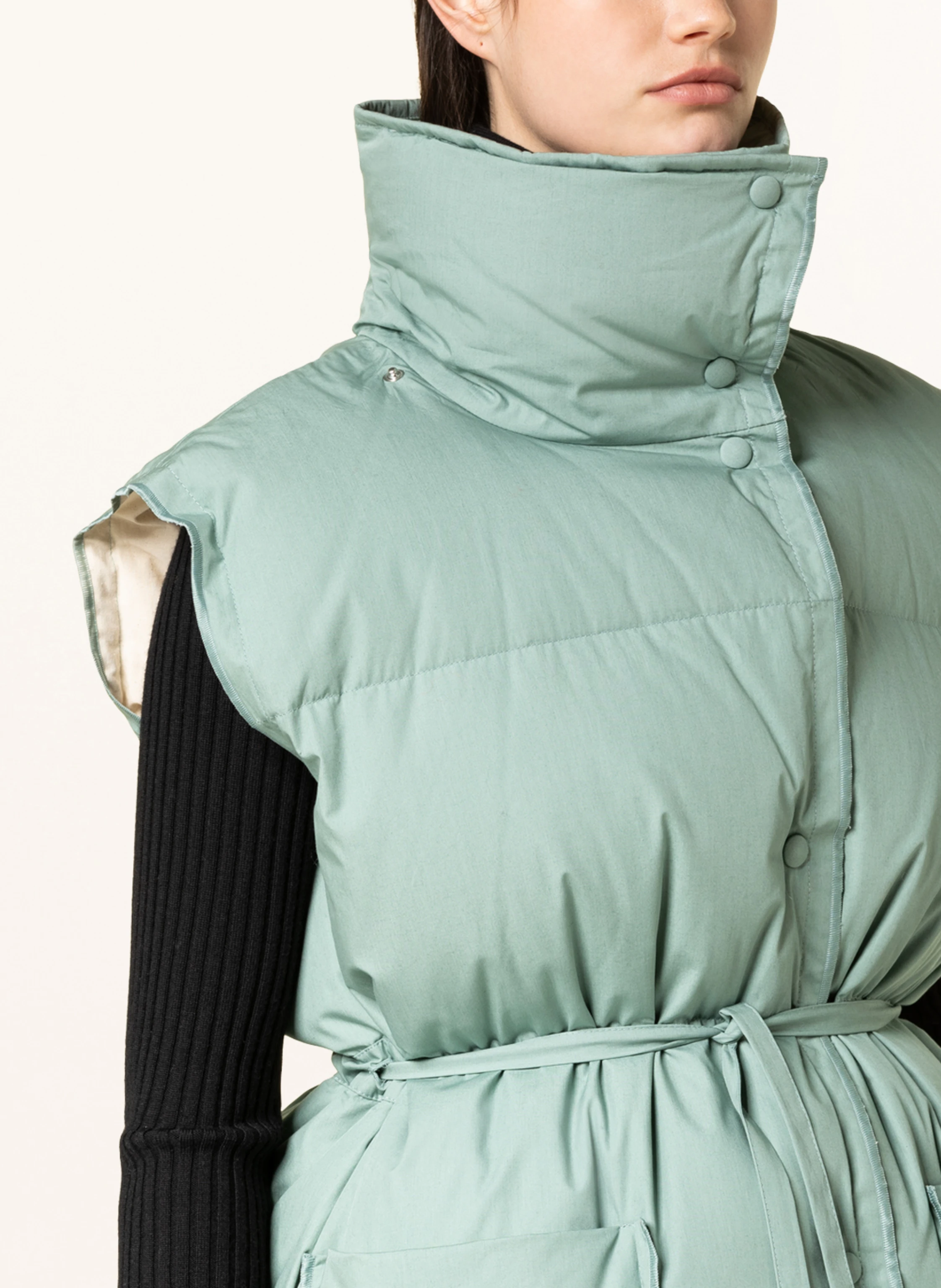 MONCLER GENIUS Oversized-Daunenweste BATTY mit abnehmbarer Kapuze