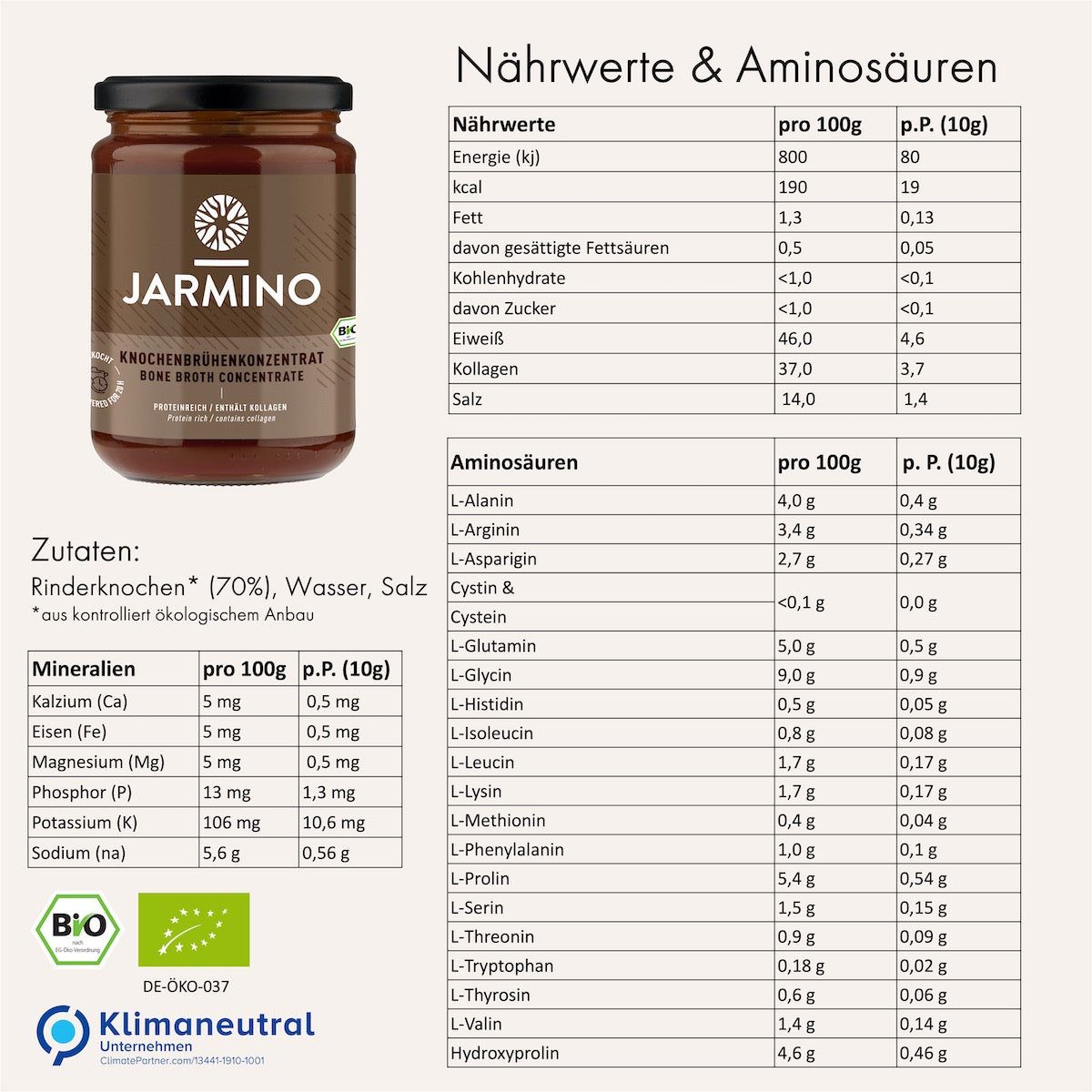 JARMINO Bio Knochenbrühen Konzentrat
