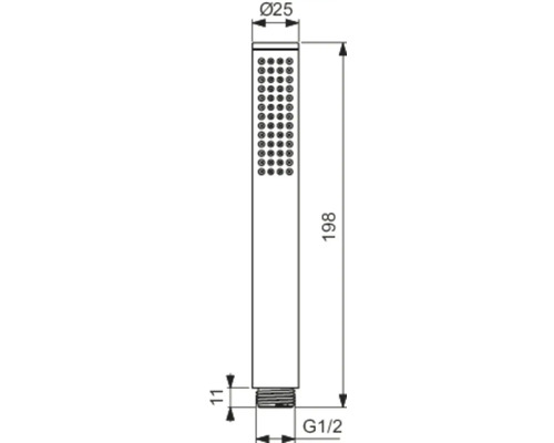 Ideal STANDARD Idealrain handdouche, zwart