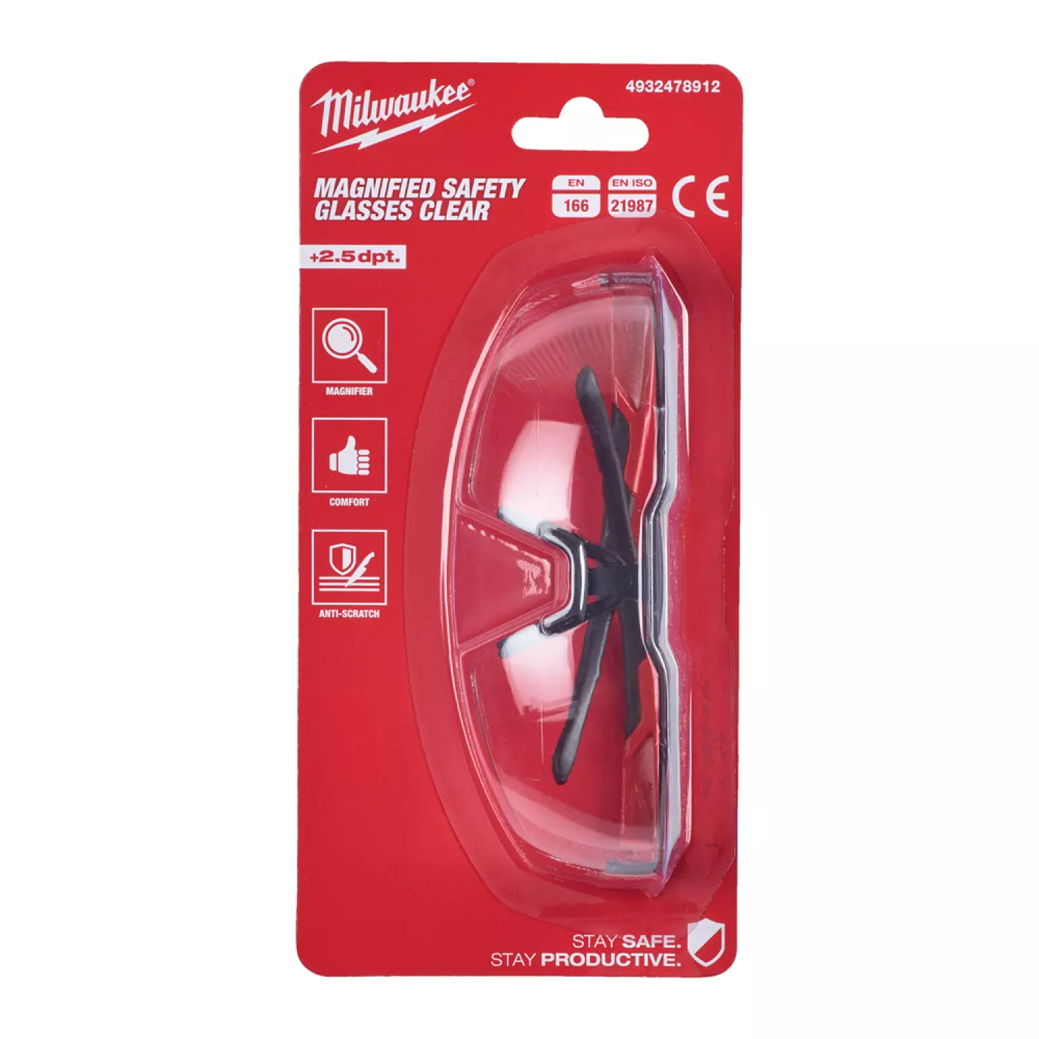 Milwaukee 4932478910 Veiligheidsbril met leesfunctie  1.5 - helder
