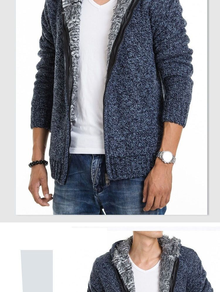 Aozora - Fleecegevoerde hoodie met capuchon en rits