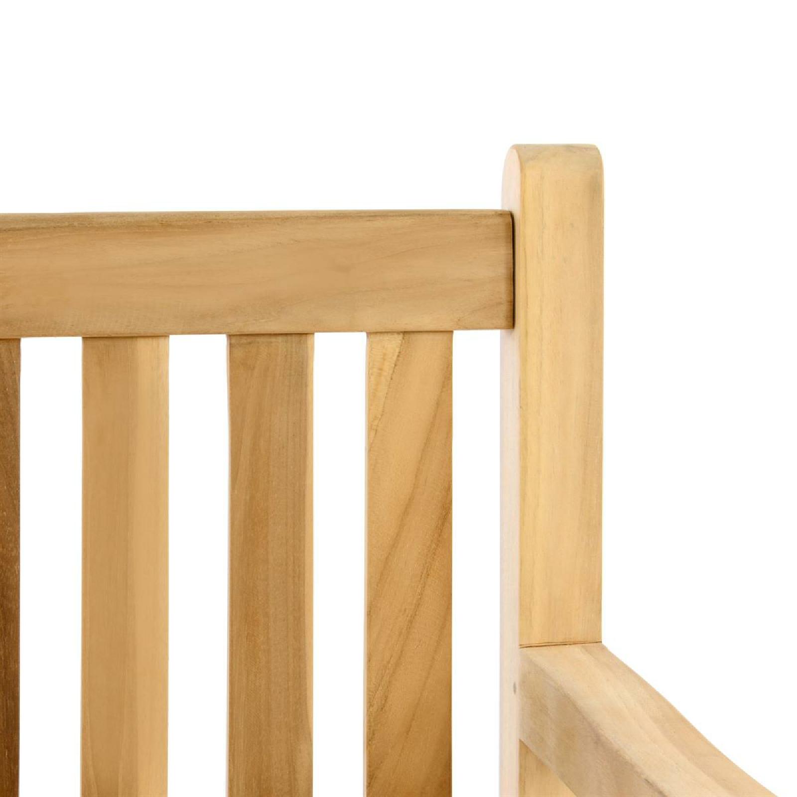 VCM Gartenstuhl Gartensessel Landhaus Teak Holz unbehandelt stilvoll