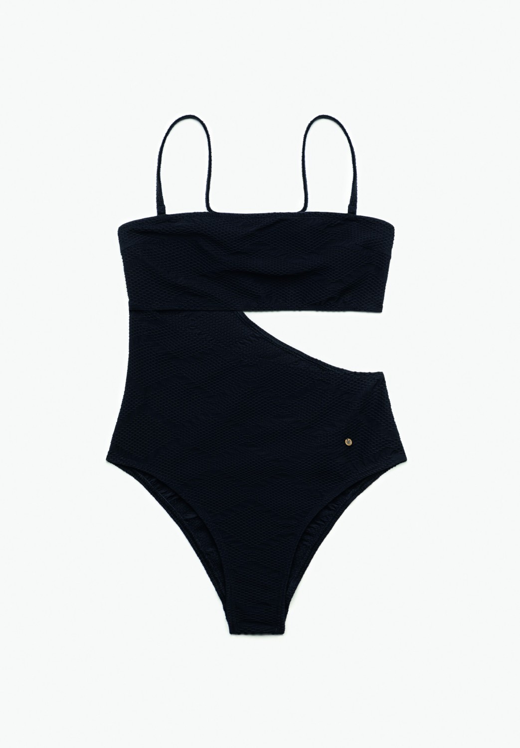 Lovjoi Badeanzug Asymmetrical Hibisco Black