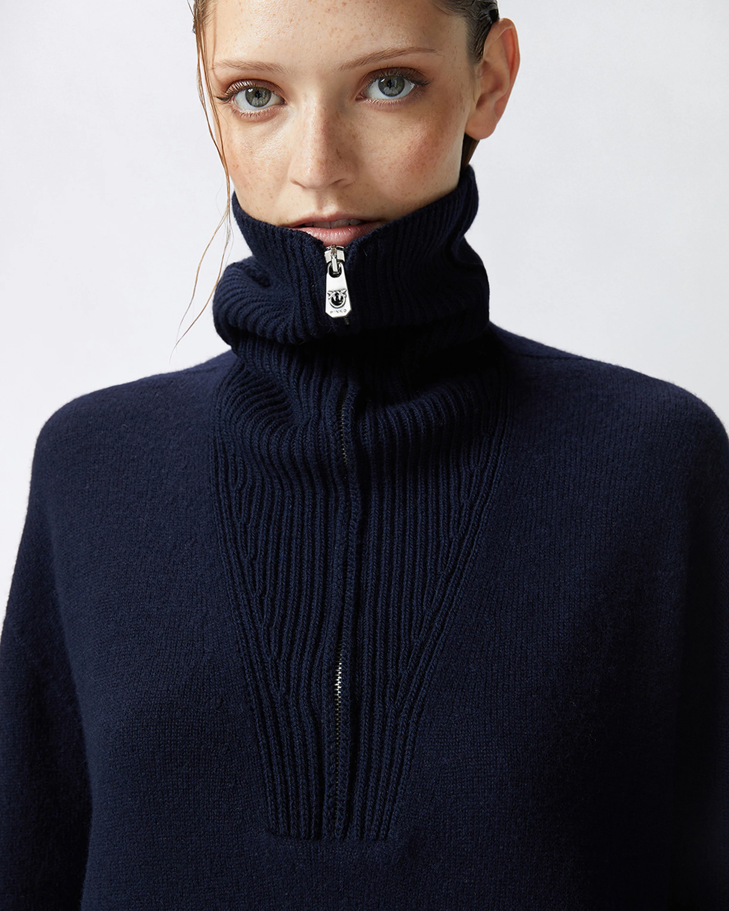 Minirobe à col montant | Bleu