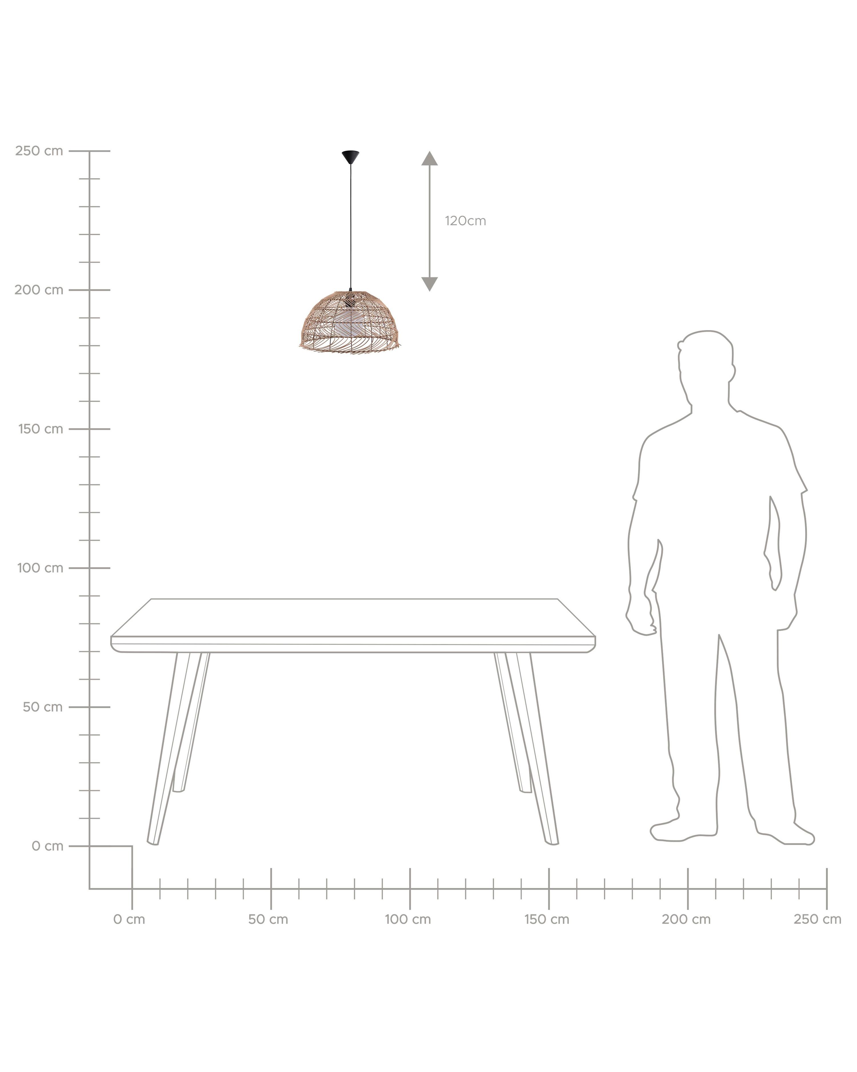 Hanglamp SELENGE Rotan Lichtbruin