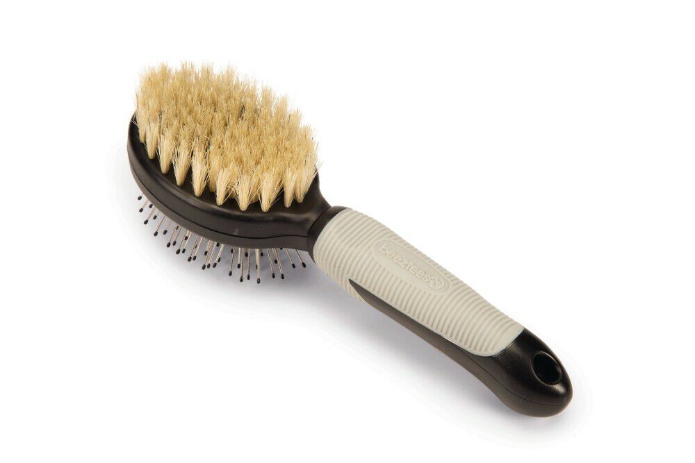 Beeztees Combi - Verzorgingsborstel - Kat - Zwart Grijs - 21x21x5.5 cm