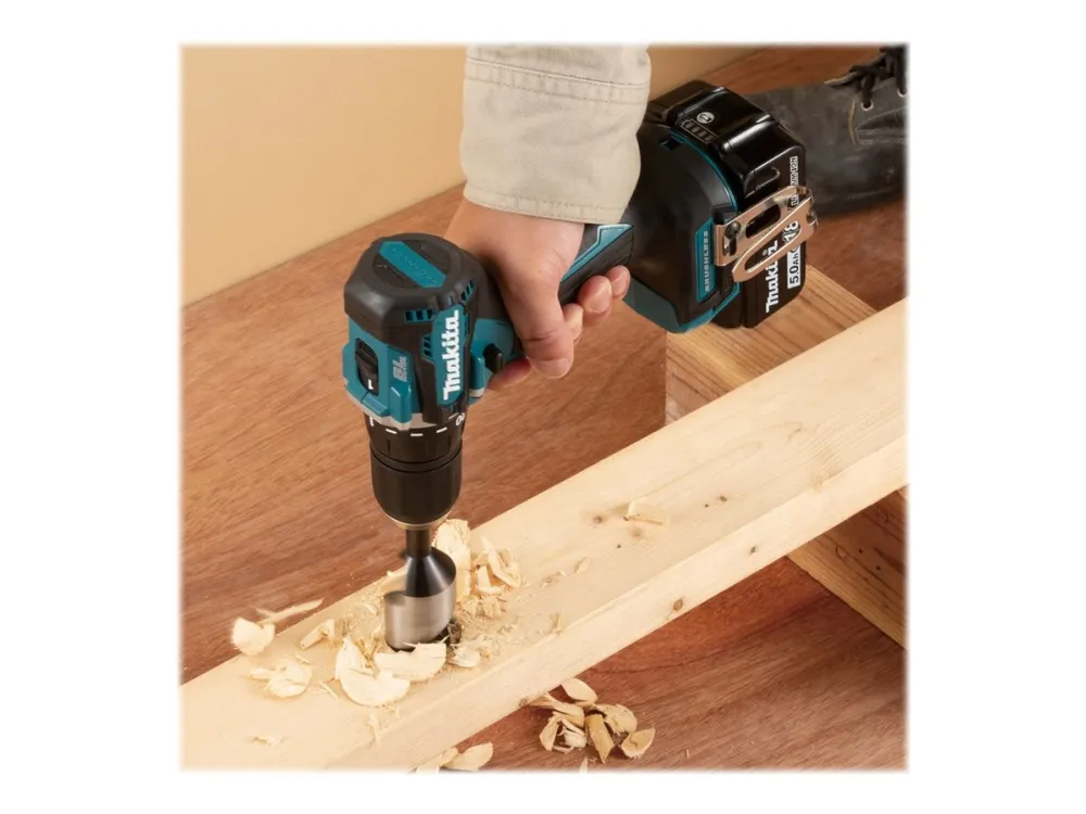 Makita DDF487 - Bor/driver - ledningfri - 2-hastigheders - borepatron med nøgle 13 mm - 40 N·m - 2 batterier - 18 V
