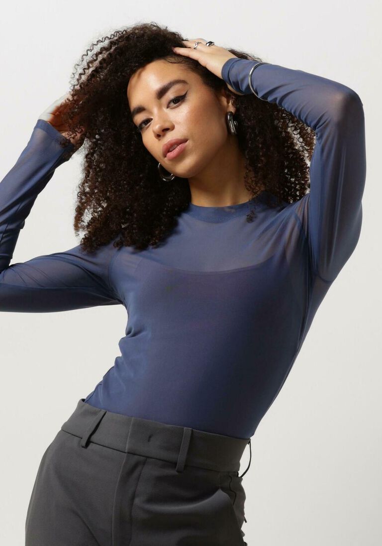 VANILIA blauwe vanilia top mesh longsleeve