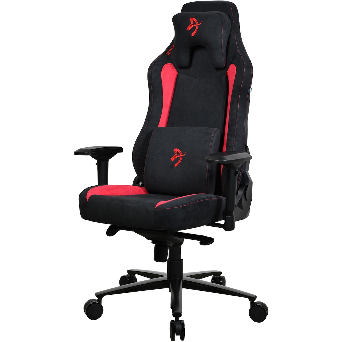 Arozzi Vernazza Supersoft Fabric gamingstol (sort/rød)