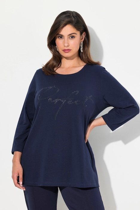 Shirt, Schriftmotiv, Rundhals, 3/4-Arm