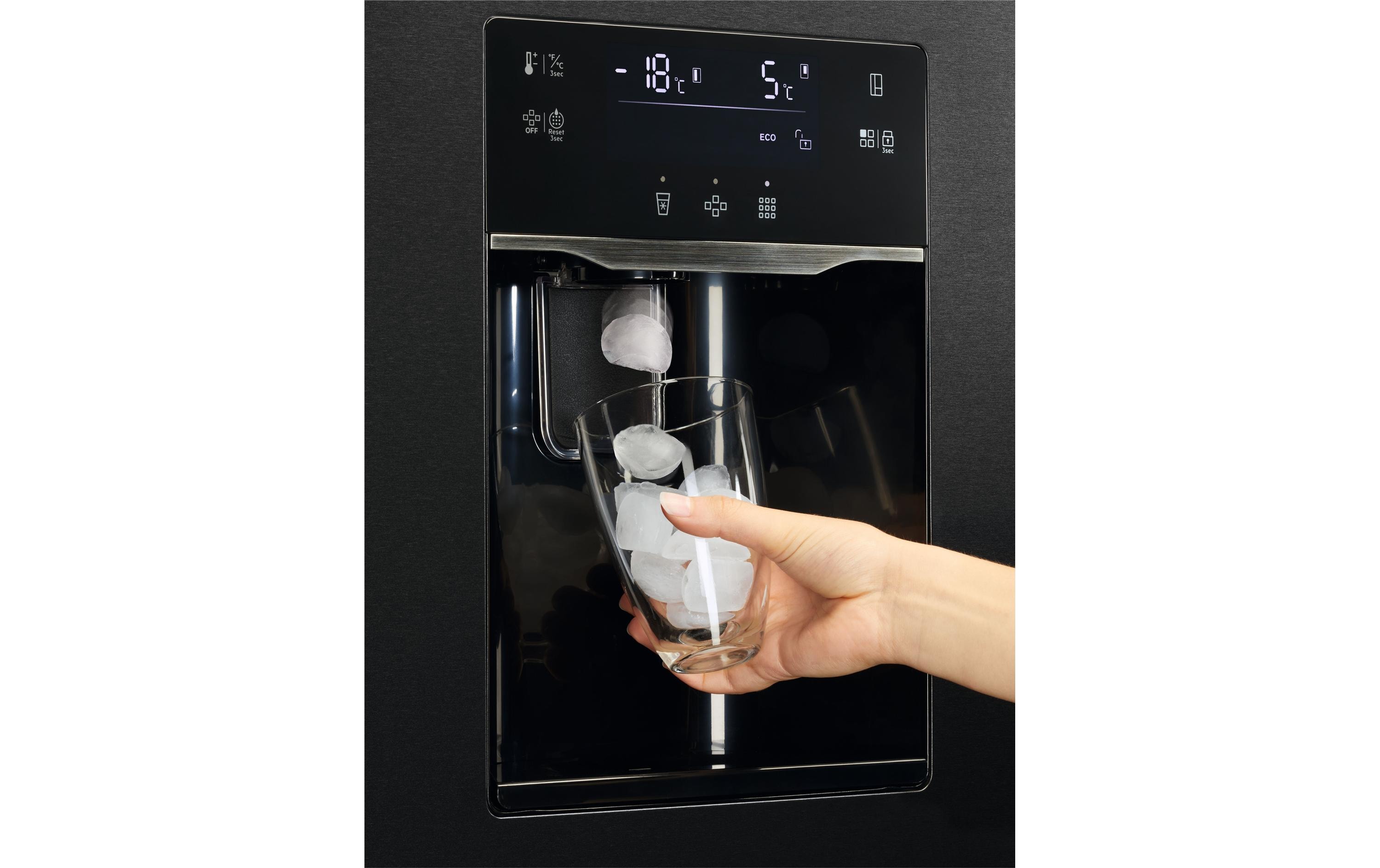 Foodcenter X Deep EAL575NWMS Schwarz<br>Side-by-Side Kühlschrank