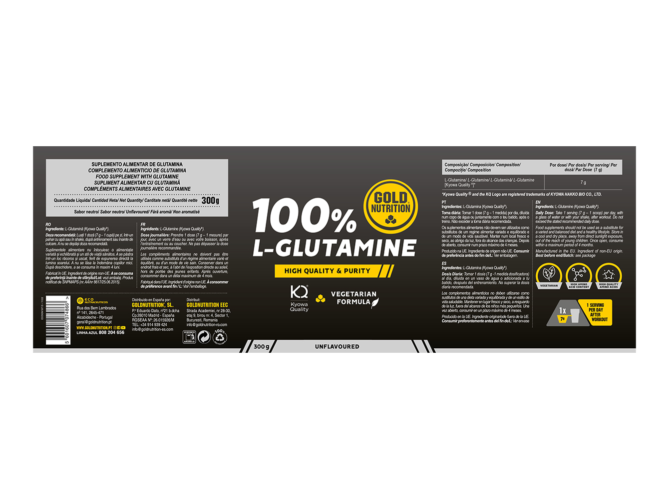 SUPLEMENTO GOLDNUTRITION GLUTAMINE FORCE 300G