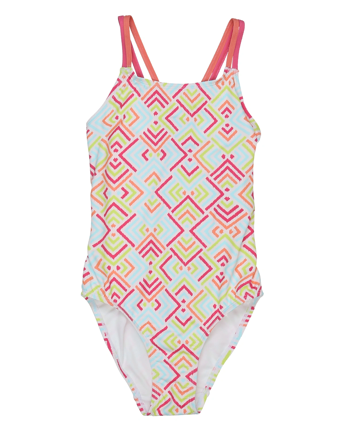 Badeanzug SUMMER PATTERN in hot pink