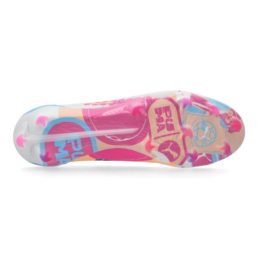 PUMA Ultra 5 Ultimate FG Volume Up - Blanc/Bleu/Poison Pink/Fizzy Melon