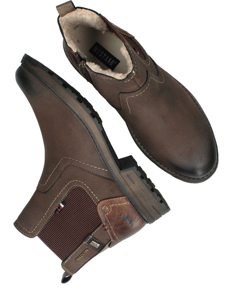 Mustang Chelseaboots Bruin Heren