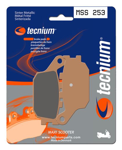 Plaquettes de freins Tecnium Maxi Scooter métal fritté - MSS253