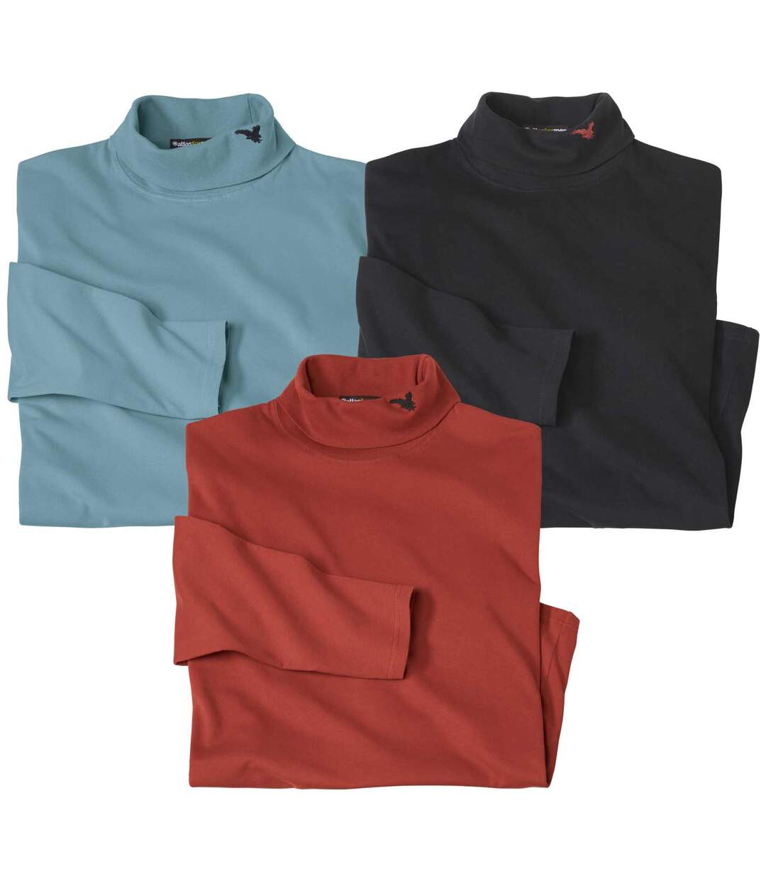 Lot de 3 Sous-Pulls Col Roulé