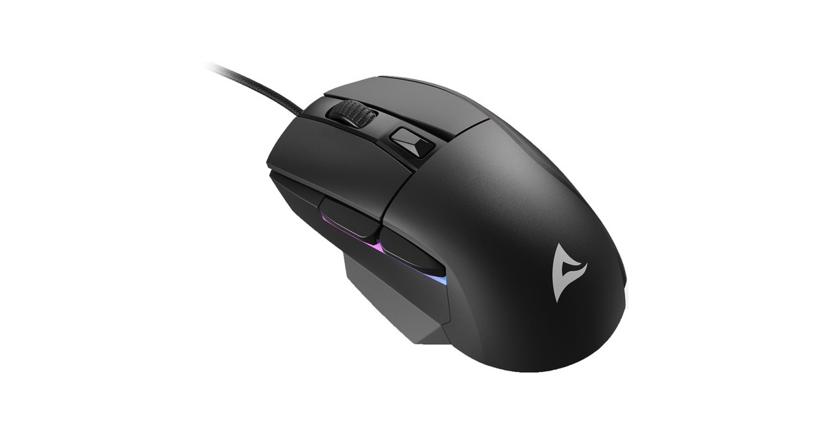 SharkoonSKILLER SGM35 gaming muis  (Zwart, 400 - 6400 dpi, RGB leds)