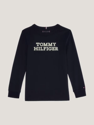 Camiseta de manga comprida com logotipo