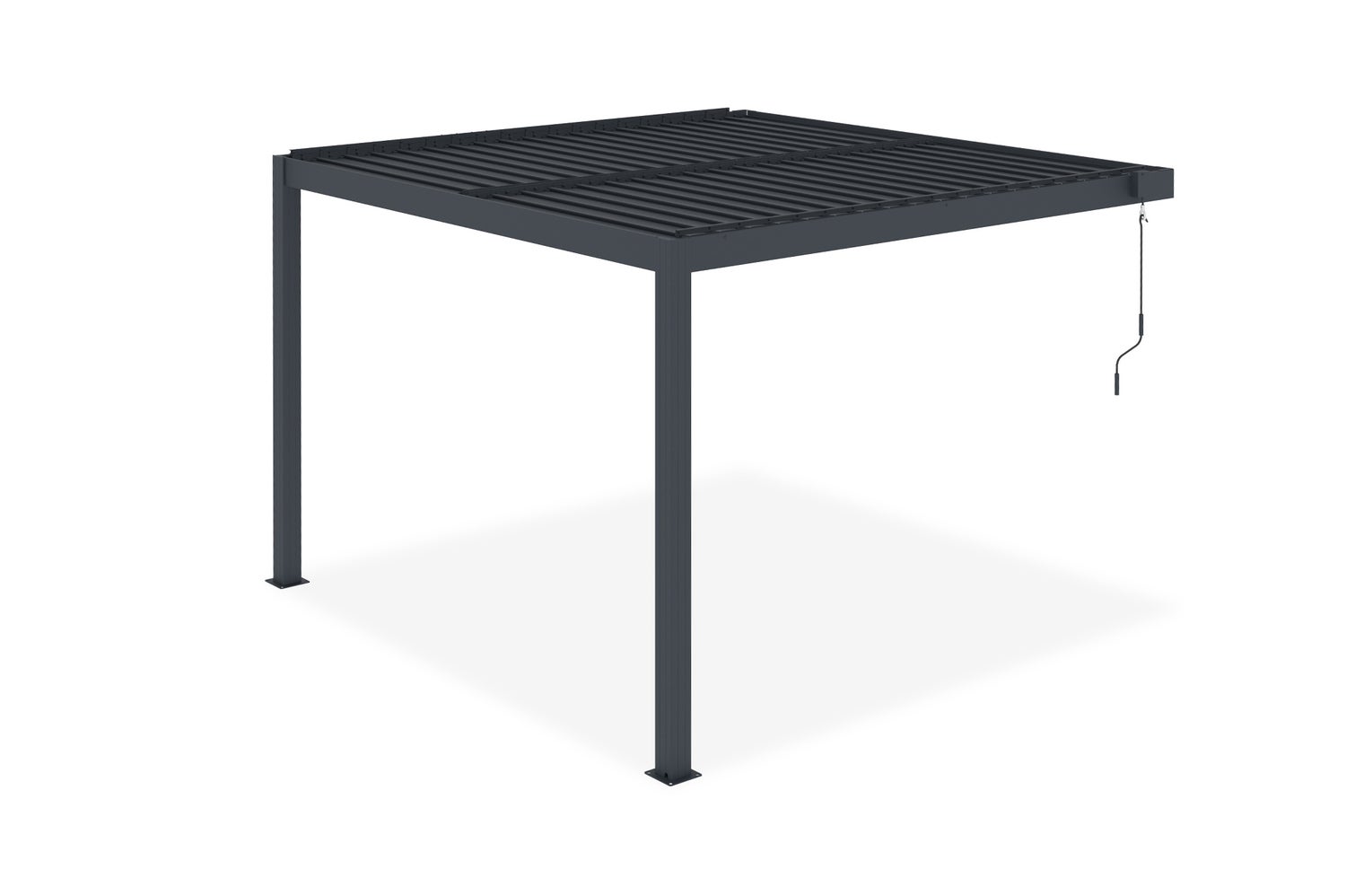 Aluminium lamellendak SANTA 300L300 antracietgrijs