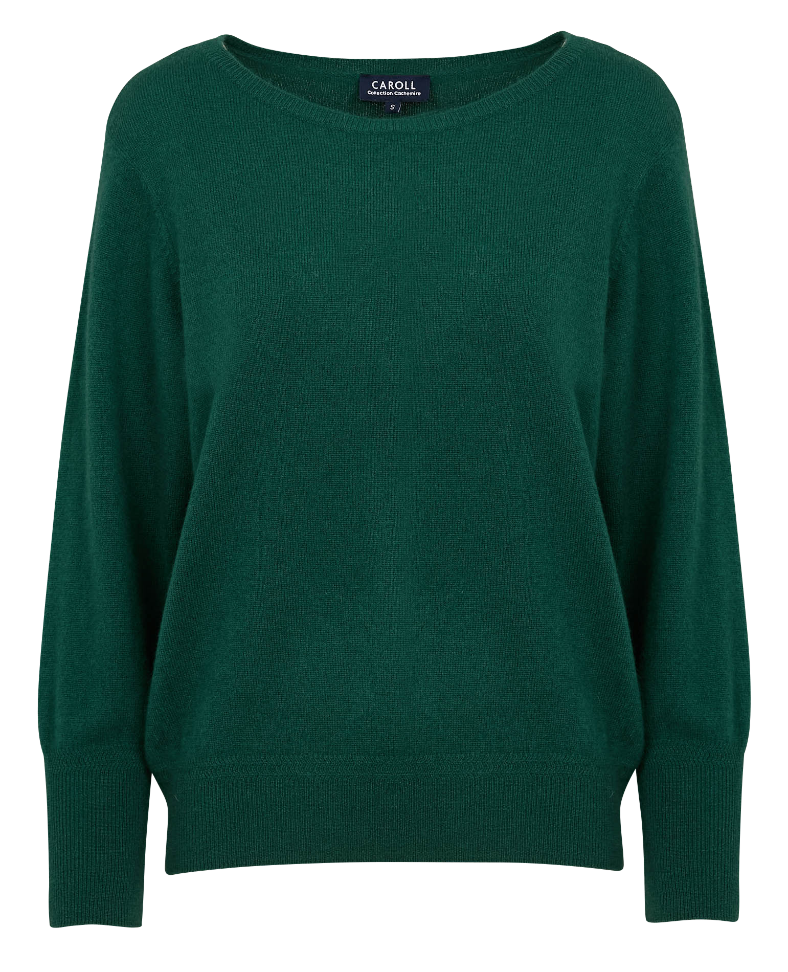 MCHELSEA - Pull droit col rond en cachemire | Vert