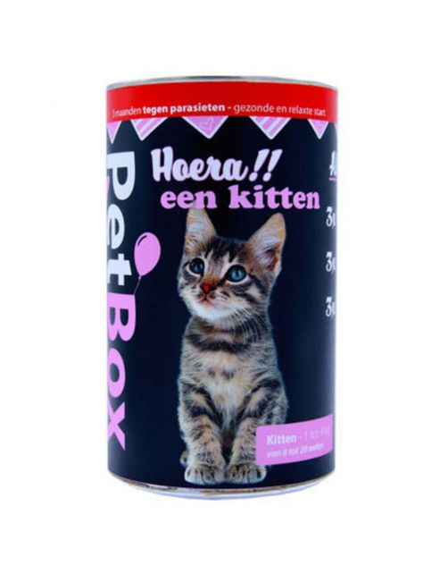 Petbox Kitten Vlo. Teek & Worm - Anti vlo - teek- worm - 1-2 kilo