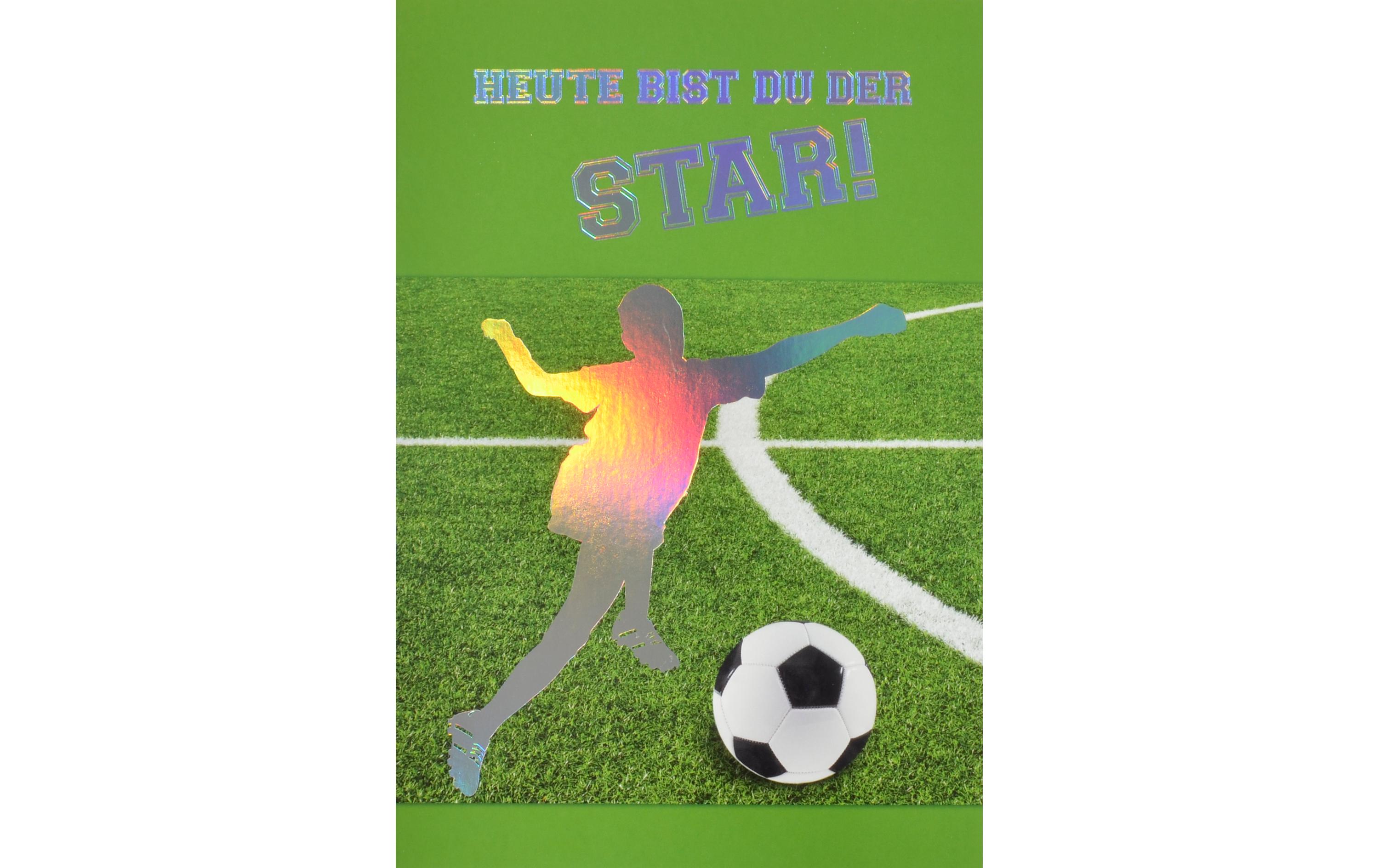 Geburtstagskarte Fussball B6Glückwunschkarte zum Kindergeburtstag
