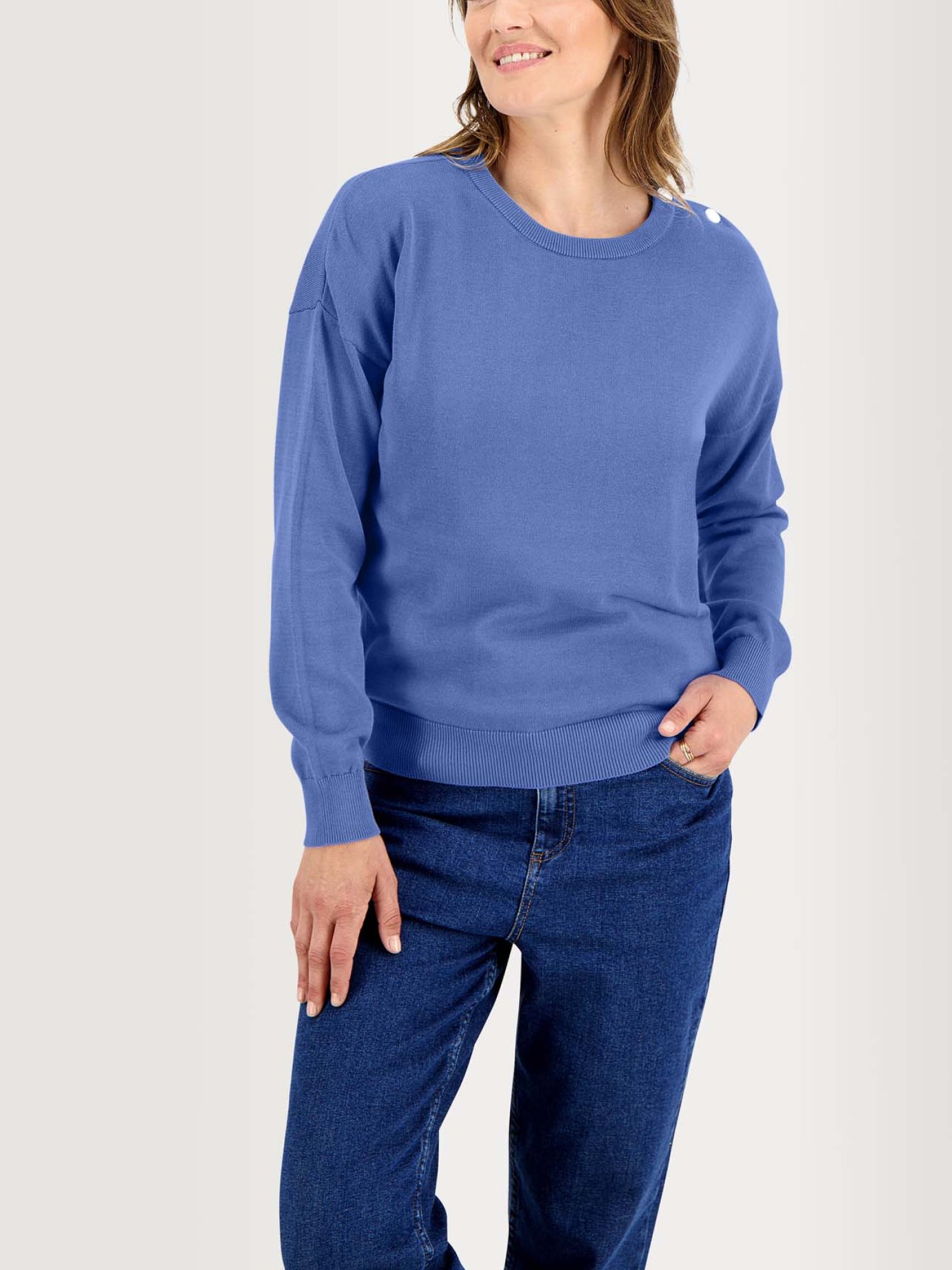 Pull Femme Coton Biologique Bleu