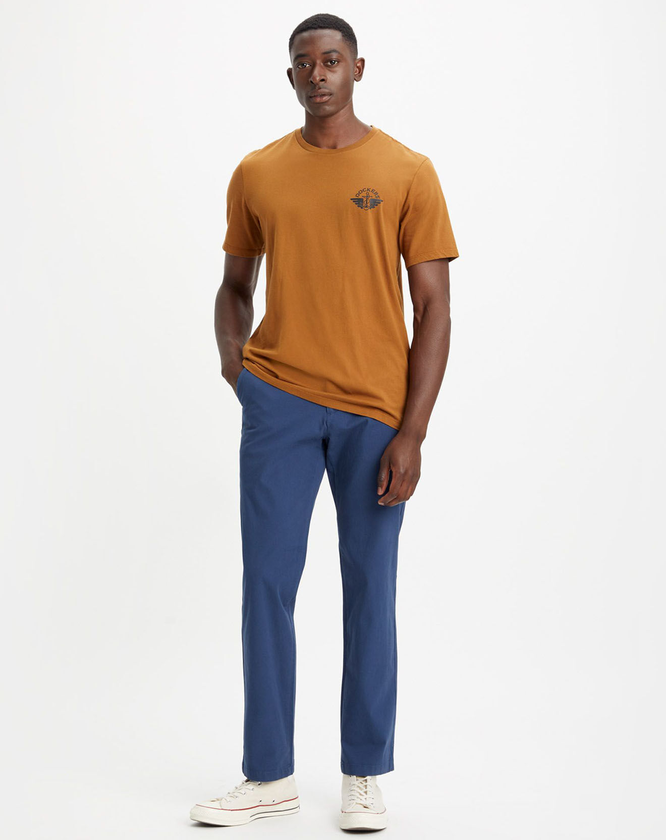 Dockers Pantalon Smart 360 Flex Chino Slim bleu moyen