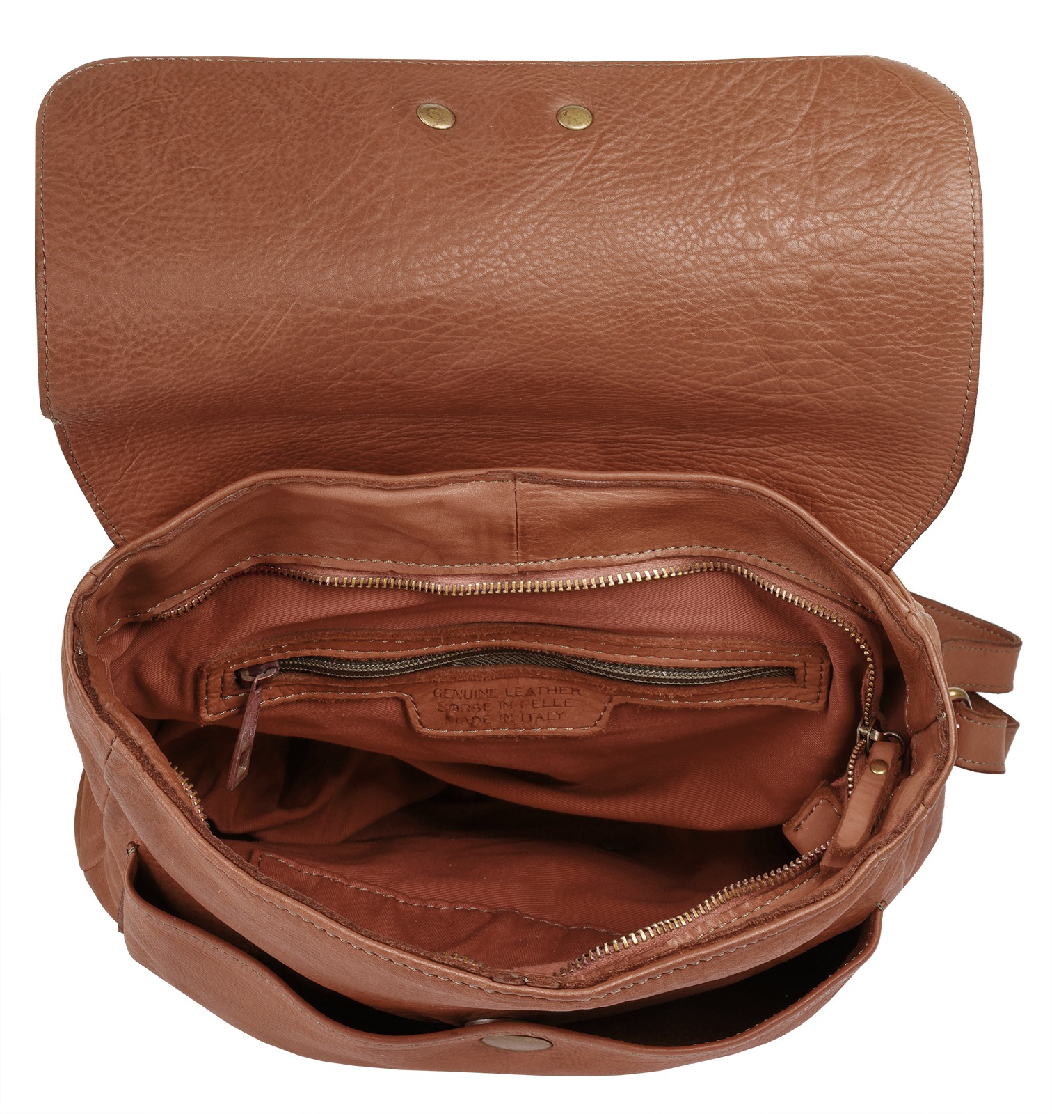 Samantha Look Cityrucksack Echt Leder, Made in Italy