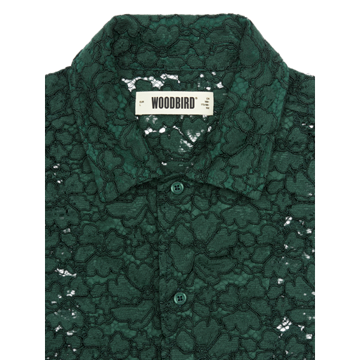 Woodbird Banks Lace Skjorte, Sports Green, XL
