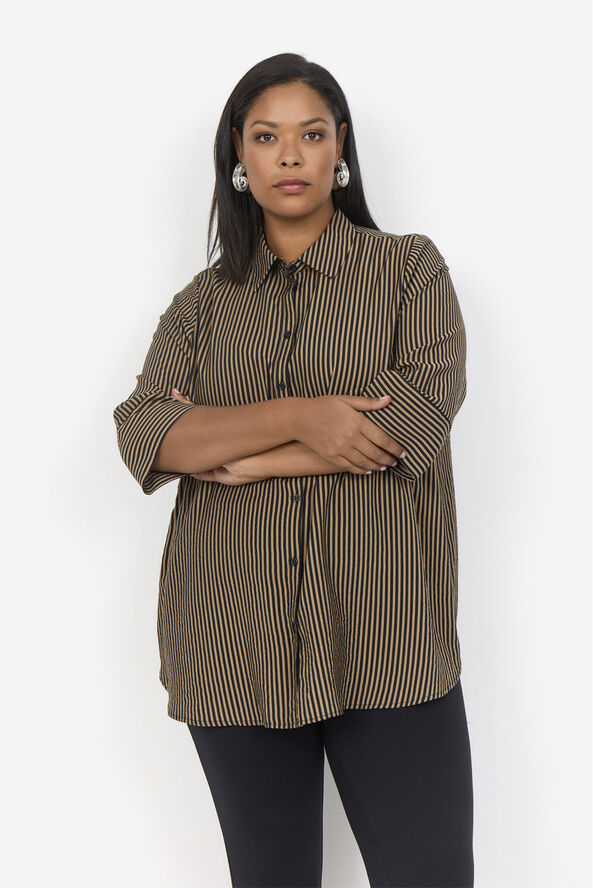 Wasabiconcept Curvy WA-GENTINA 2 Skjorte Mørk sand 8404c mørk sand