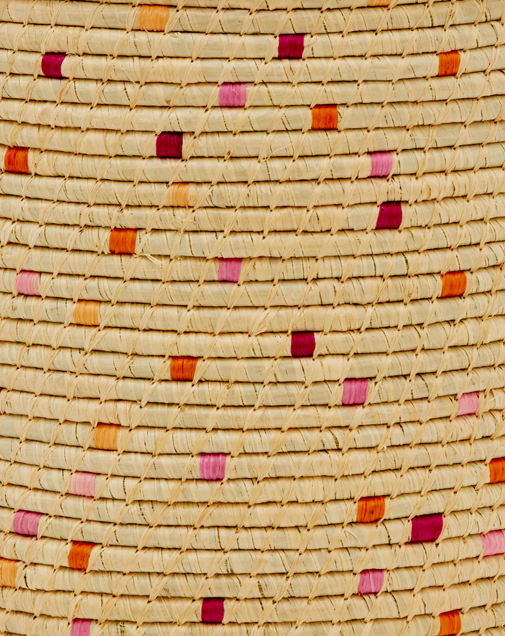 Raffia-Aufbewahrungskorb DETAILS IN RED 2er-Set mit Deckel in rot