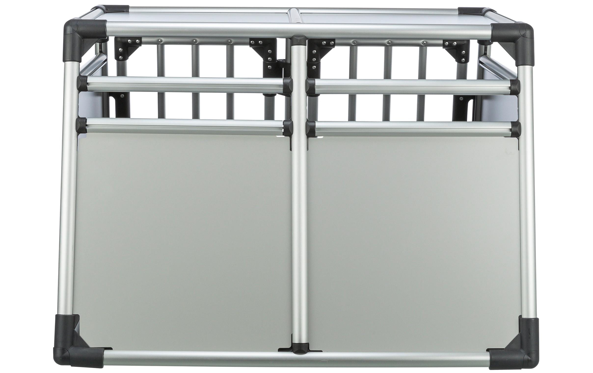 Transportbox Doppelbox Aluminium<br>Transportbox für 2 Hunde