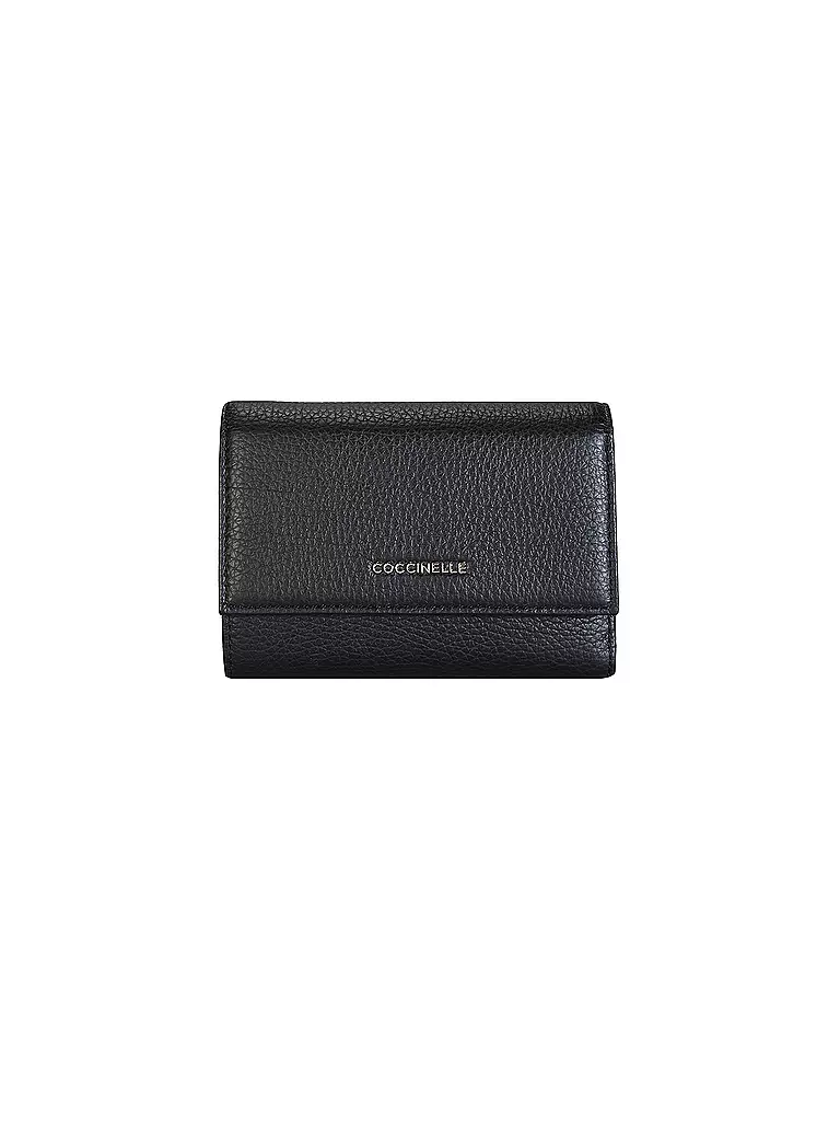 COCCINELLE Geldbörse METALLIC SOFT schwarz