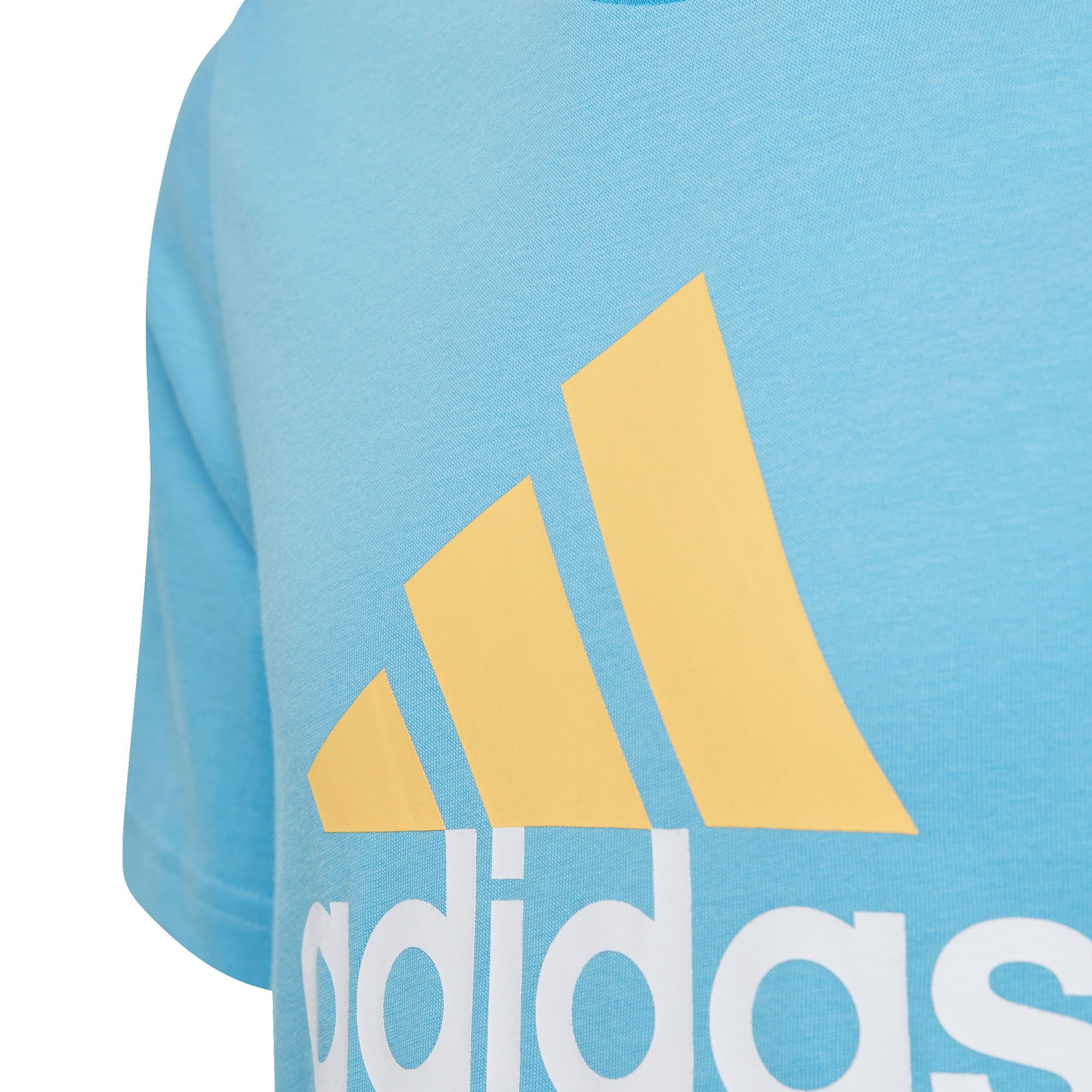 adidas Essentials Two-Color Big Logo Cotton T-Shirt Kinder semi blue burst