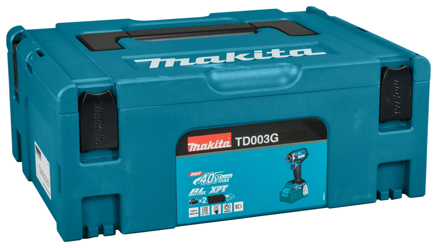 Makita TD003GD201 XGT 40V Max Slagschroevendraaier set (2x 2,5Ah accu)