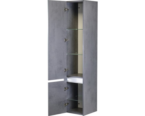 Sanox Dante hoge kast, BxHxD 35 x 160 cm x 35 cm, frontkleur: beton antraciet mat