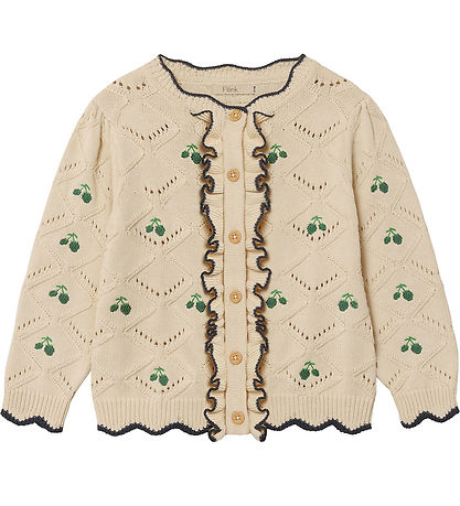 Fliink Cardigan - Strick - Mela Ruffle - Sandmuschel