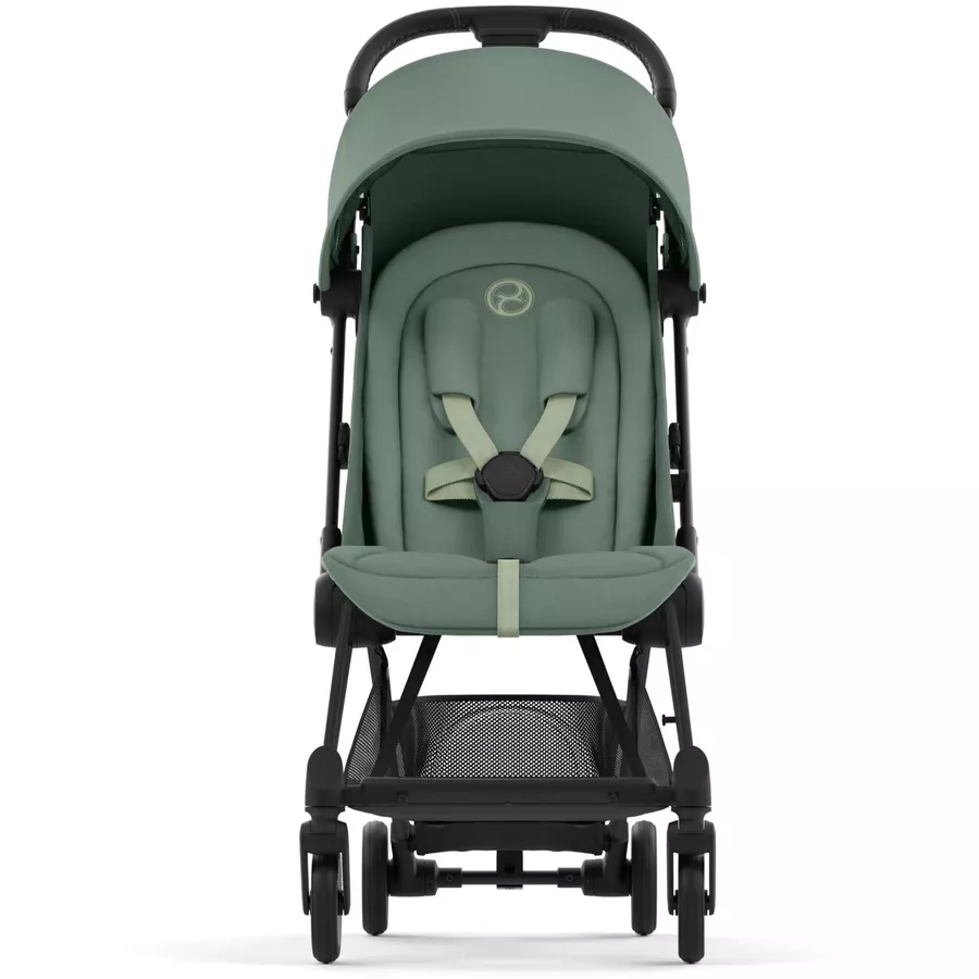 cybex PLATINUM Buggy Coya Matt Black Leaf Green inklusive Babyschale Cloud T I-Size Plus Leaf Green und Adapter