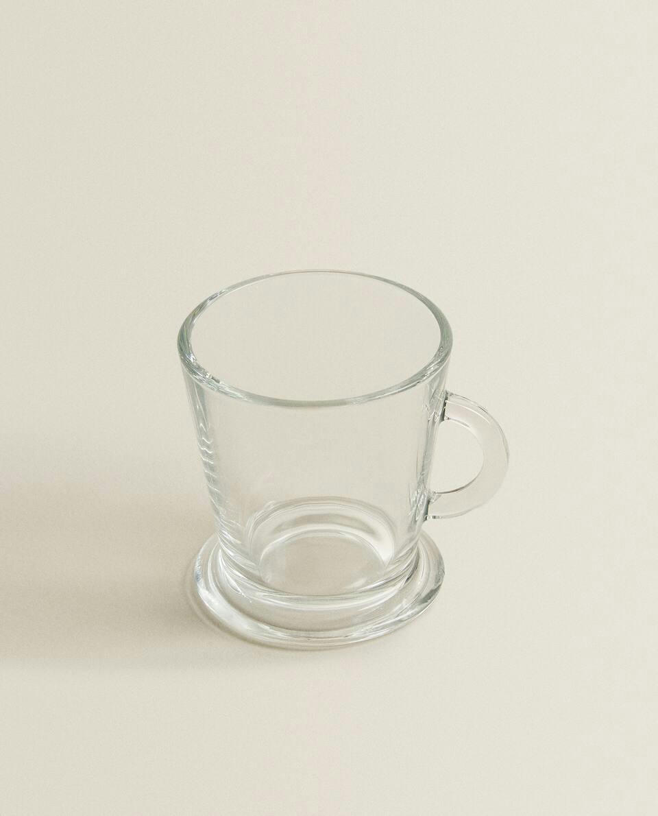 XÍCARA DE CAPPUCCINO DE VIDRO TRANSPARENTE