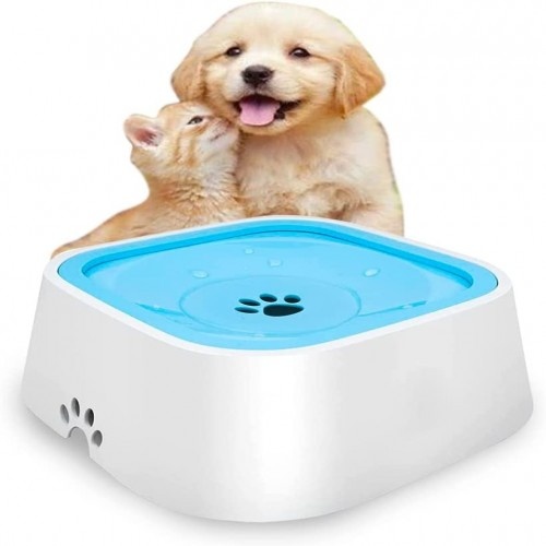 Tigela de água flutuante Edipets, antiderrapante e anti-respingos para animais de estimação.