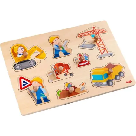 HABA 303697 Greifpuzzle Baustellen-Welt
