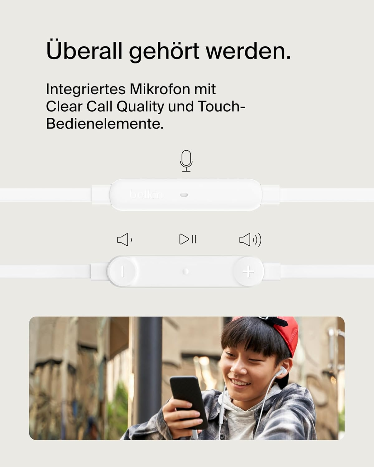 SoundForm In-Ear Kopfhörer Headset USB-C Anschluss mit Mikrofon (G3H0002HQWHV2) - Weiss